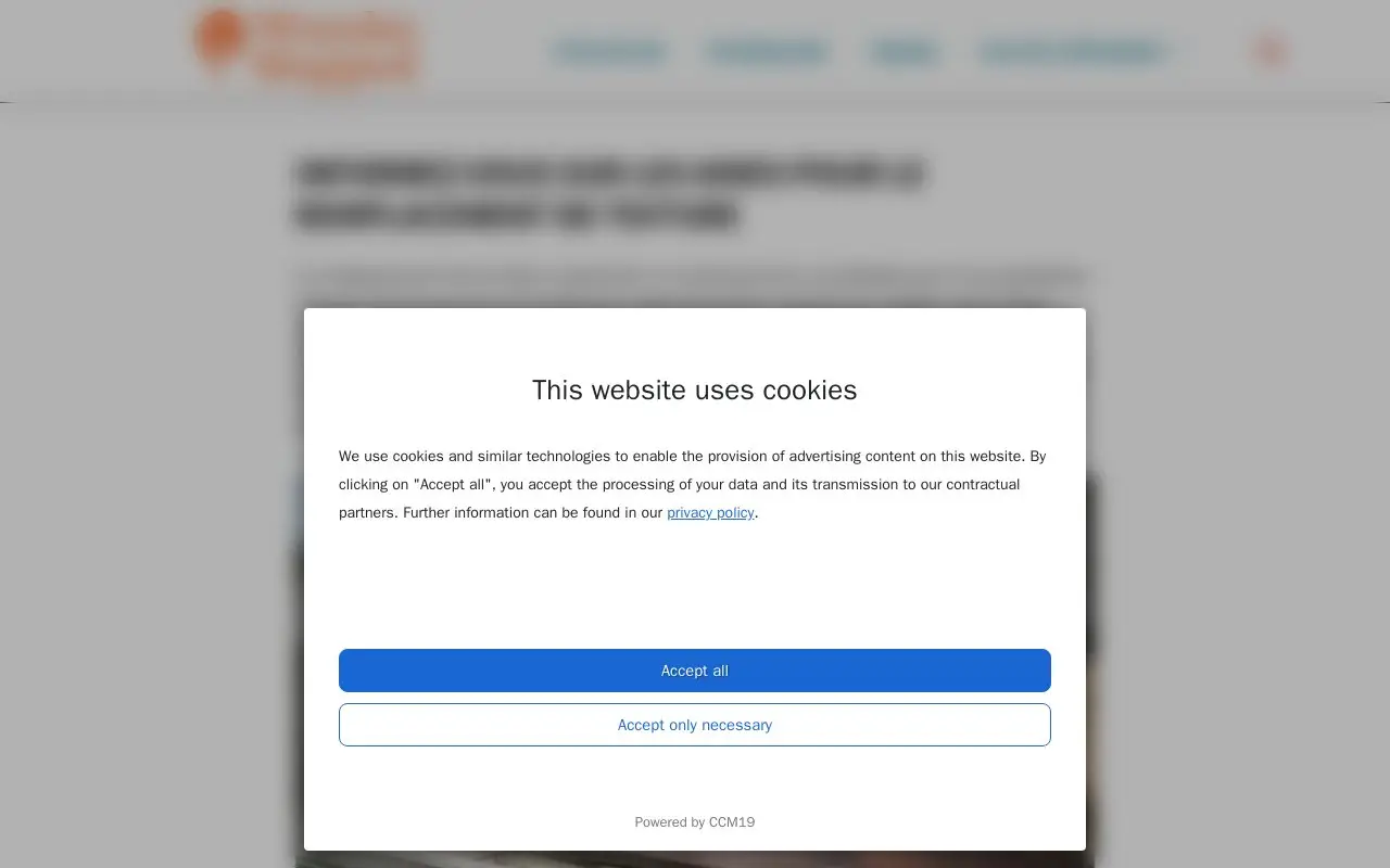 Landing page screenshot