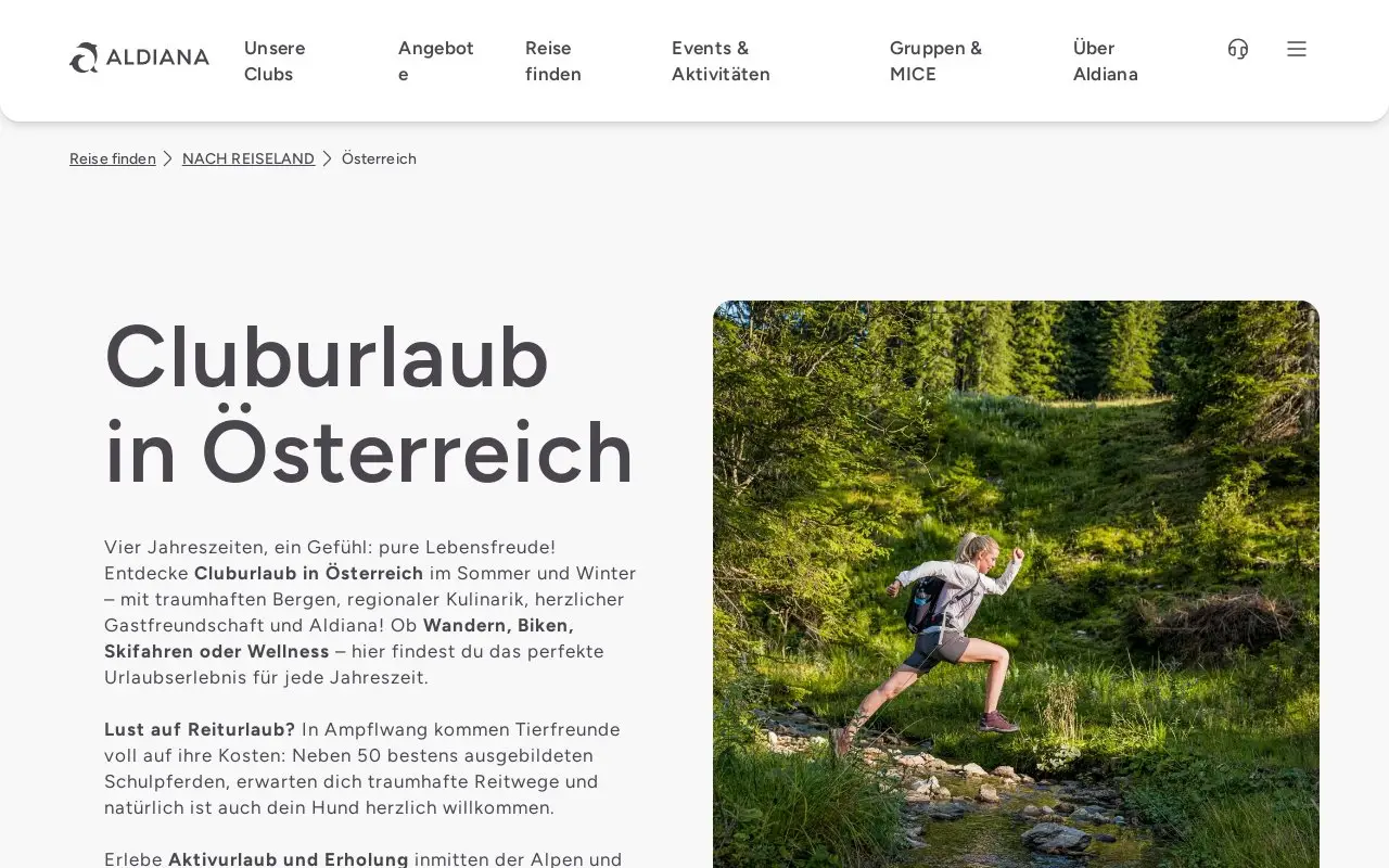 Landing page screenshot