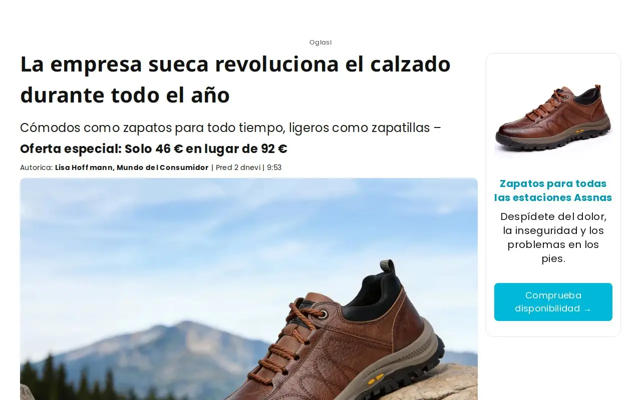 Landing page screenshot