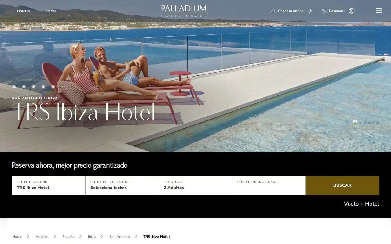 Landing page screenshot