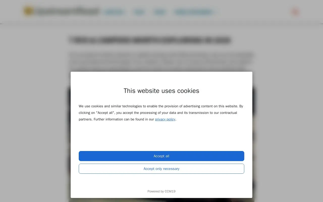 Landing page screenshot