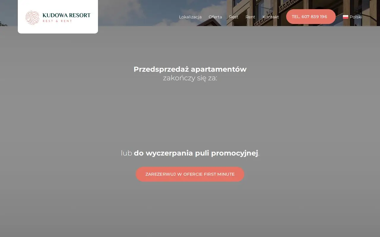 Landing page screenshot