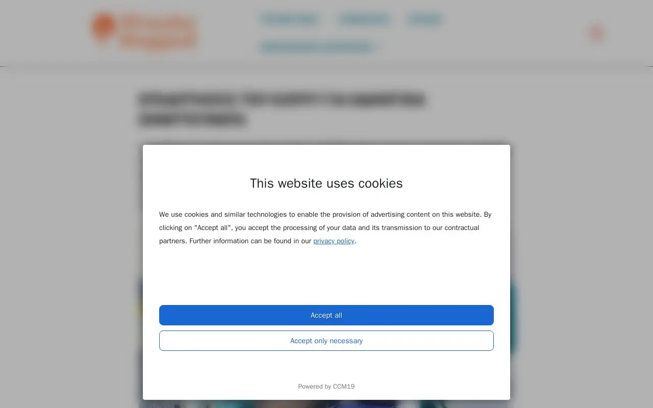 Landing page screenshot