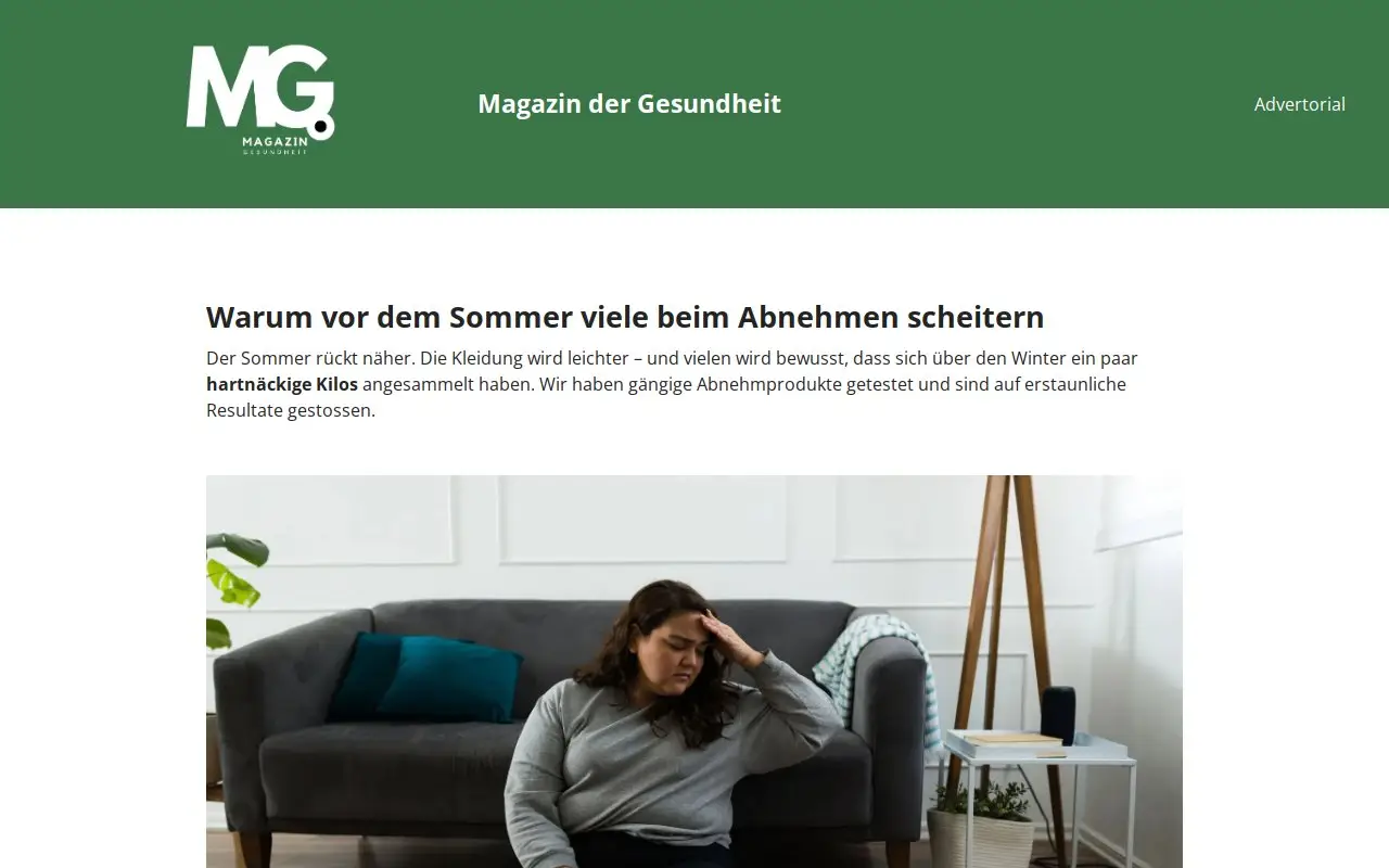 Landing page screenshot