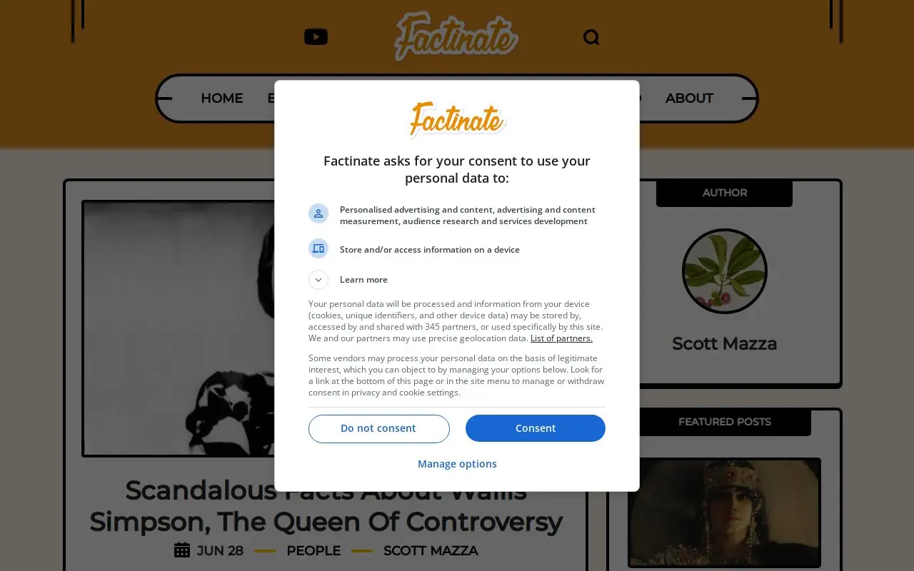 Landing page screenshot