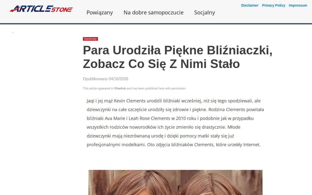Landing page screenshot