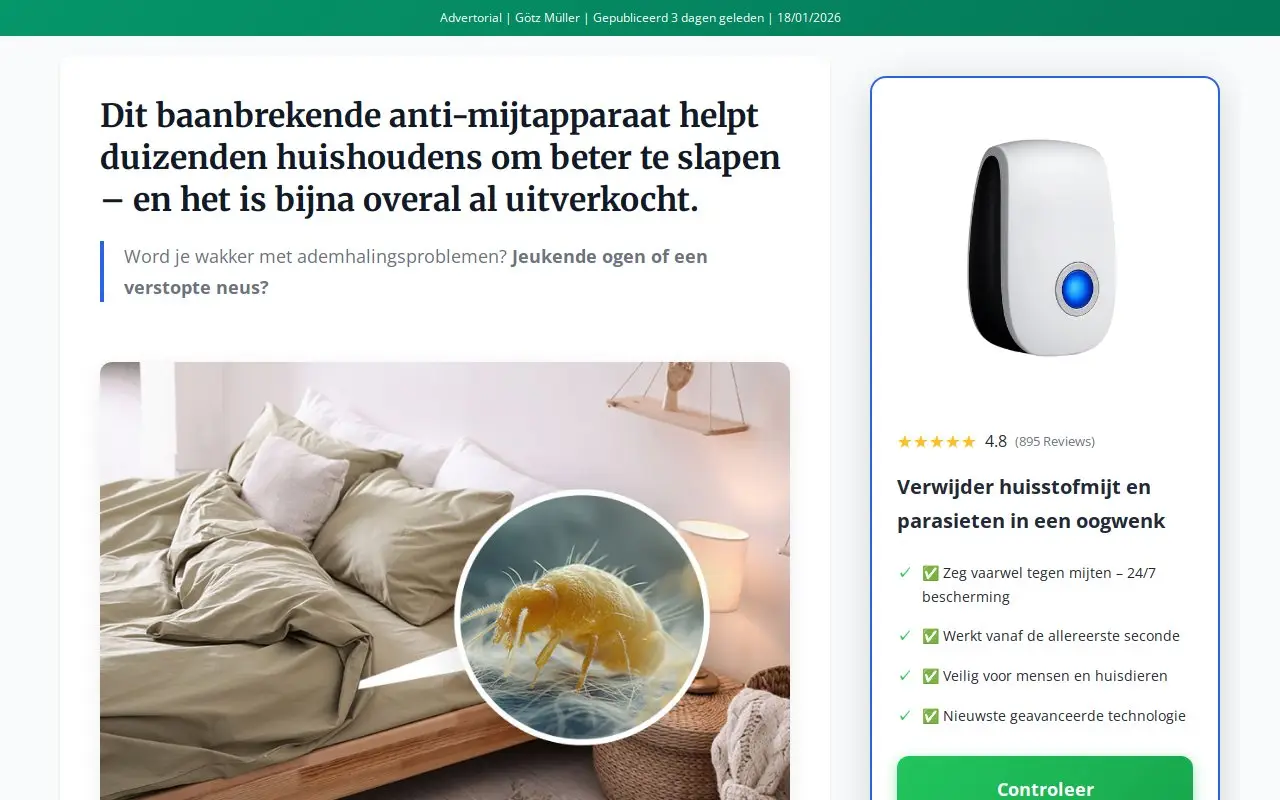 Landing page screenshot