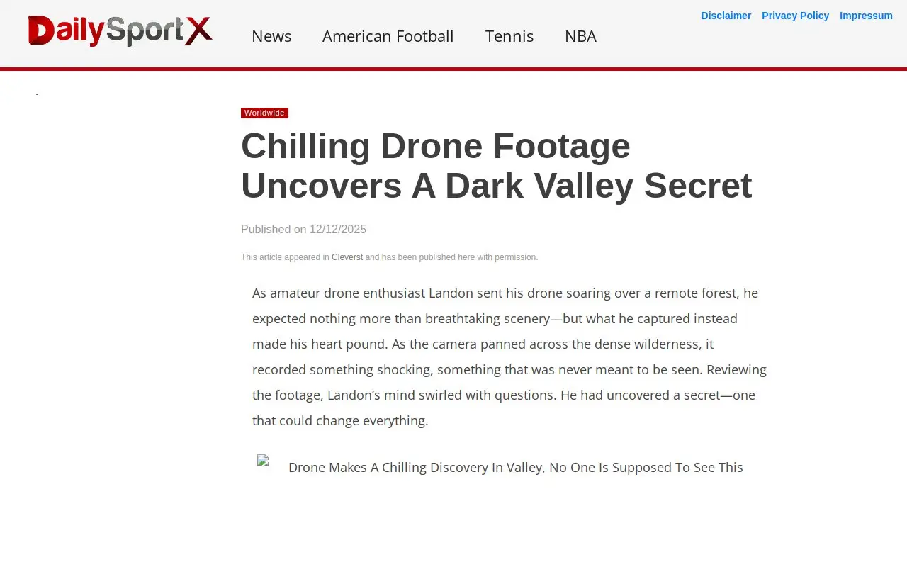 Landing page screenshot