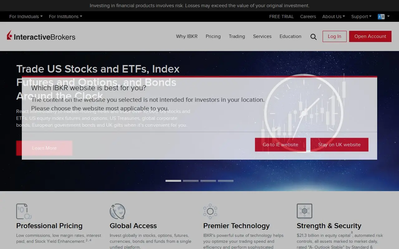 Landing page screenshot