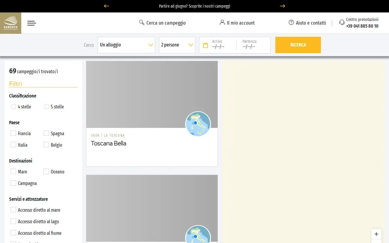 Landing page screenshot