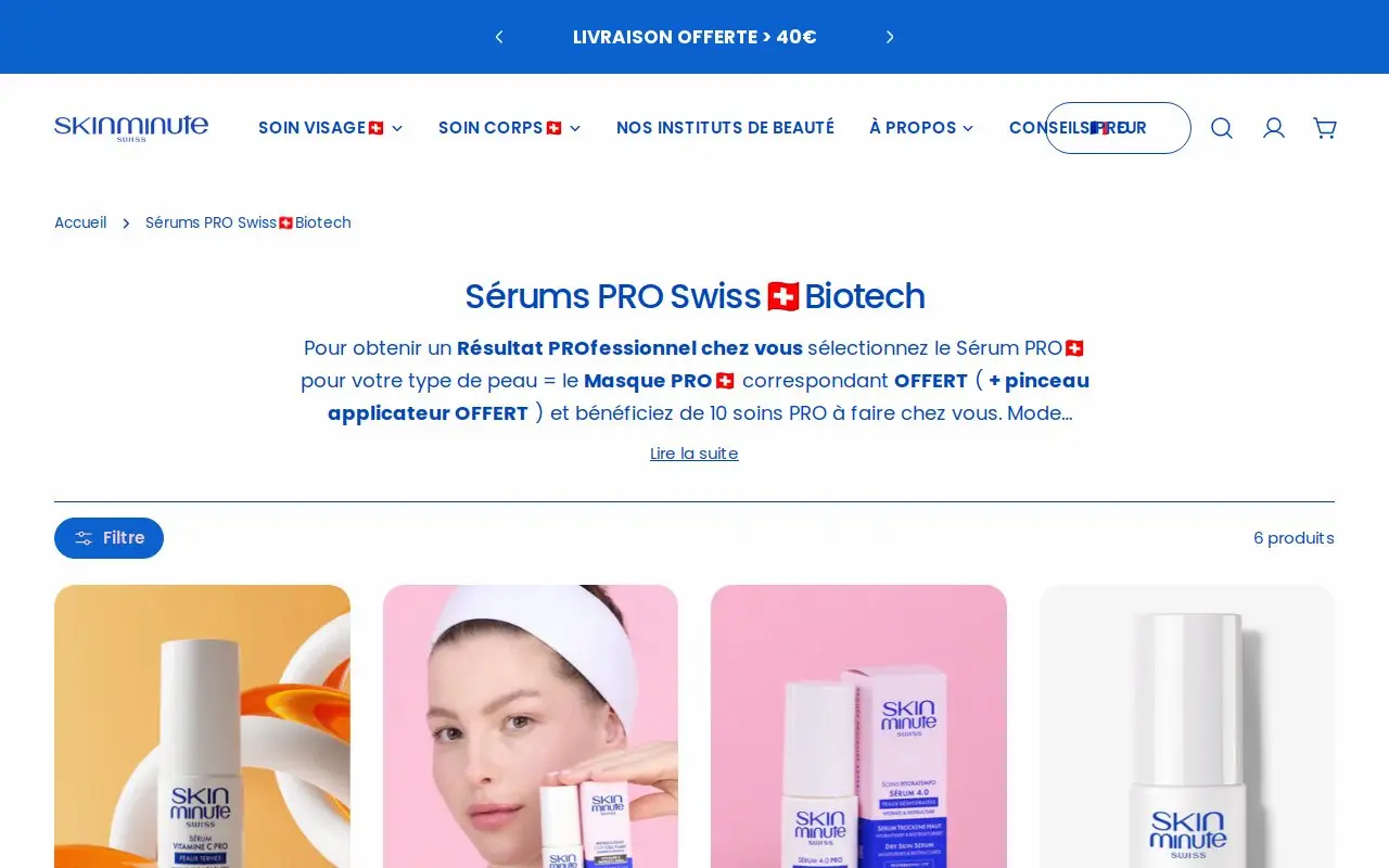 Landing page screenshot