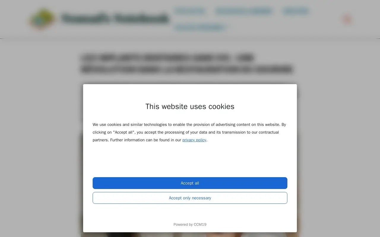 Landing page screenshot