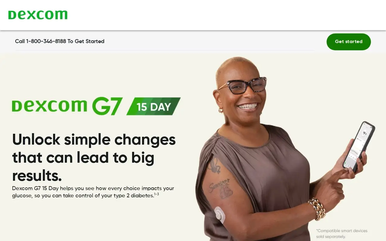 Landing page screenshot