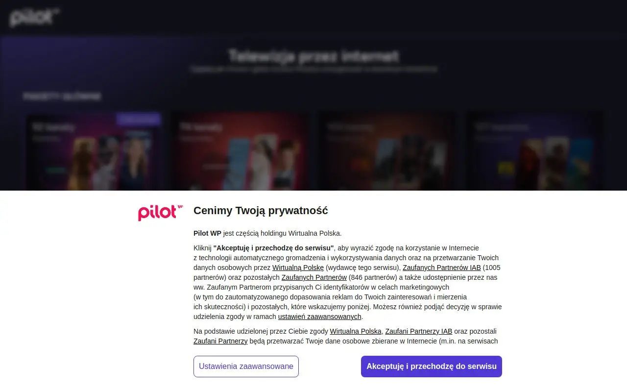 Landing page screenshot
