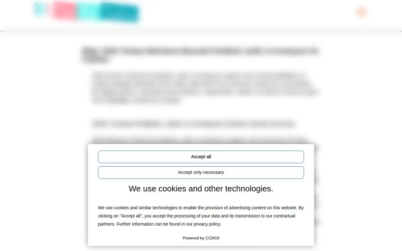 Landing page screenshot