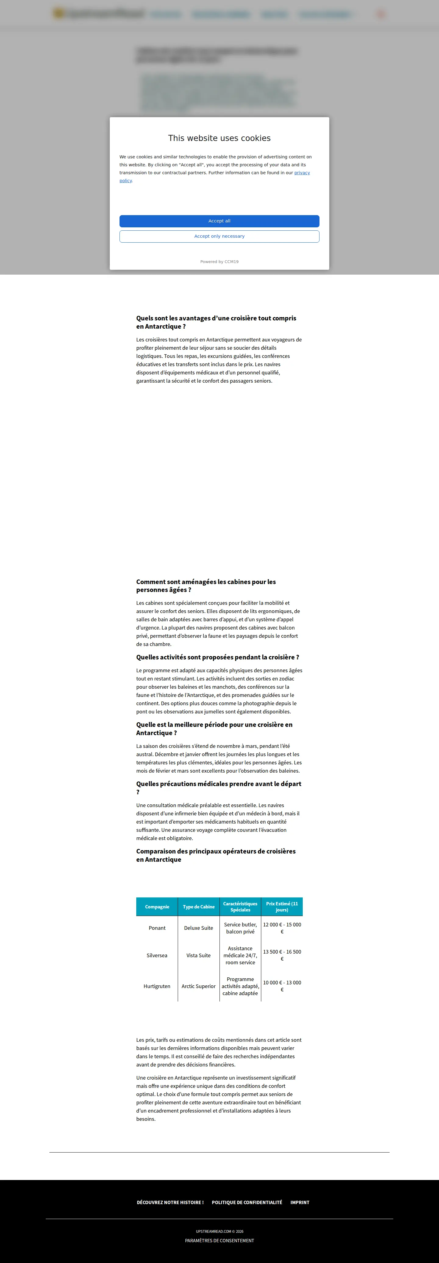 Landing page screenshot