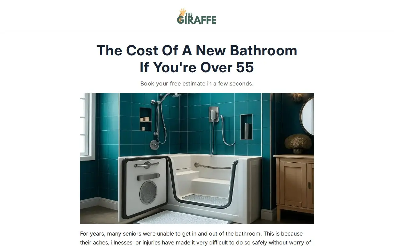 Landing page screenshot