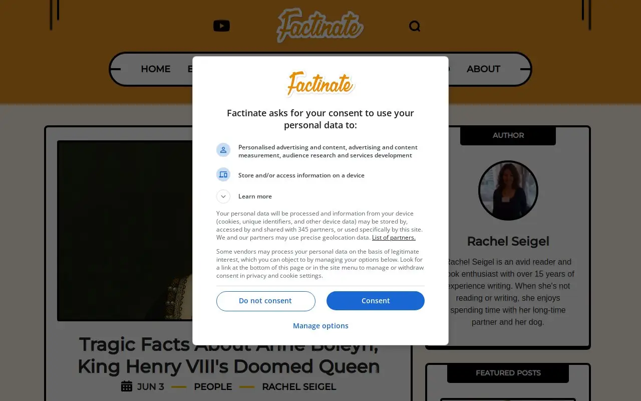 Landing page screenshot