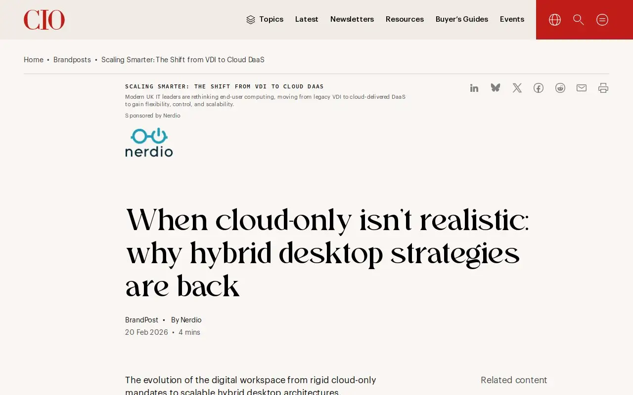 Landing page screenshot