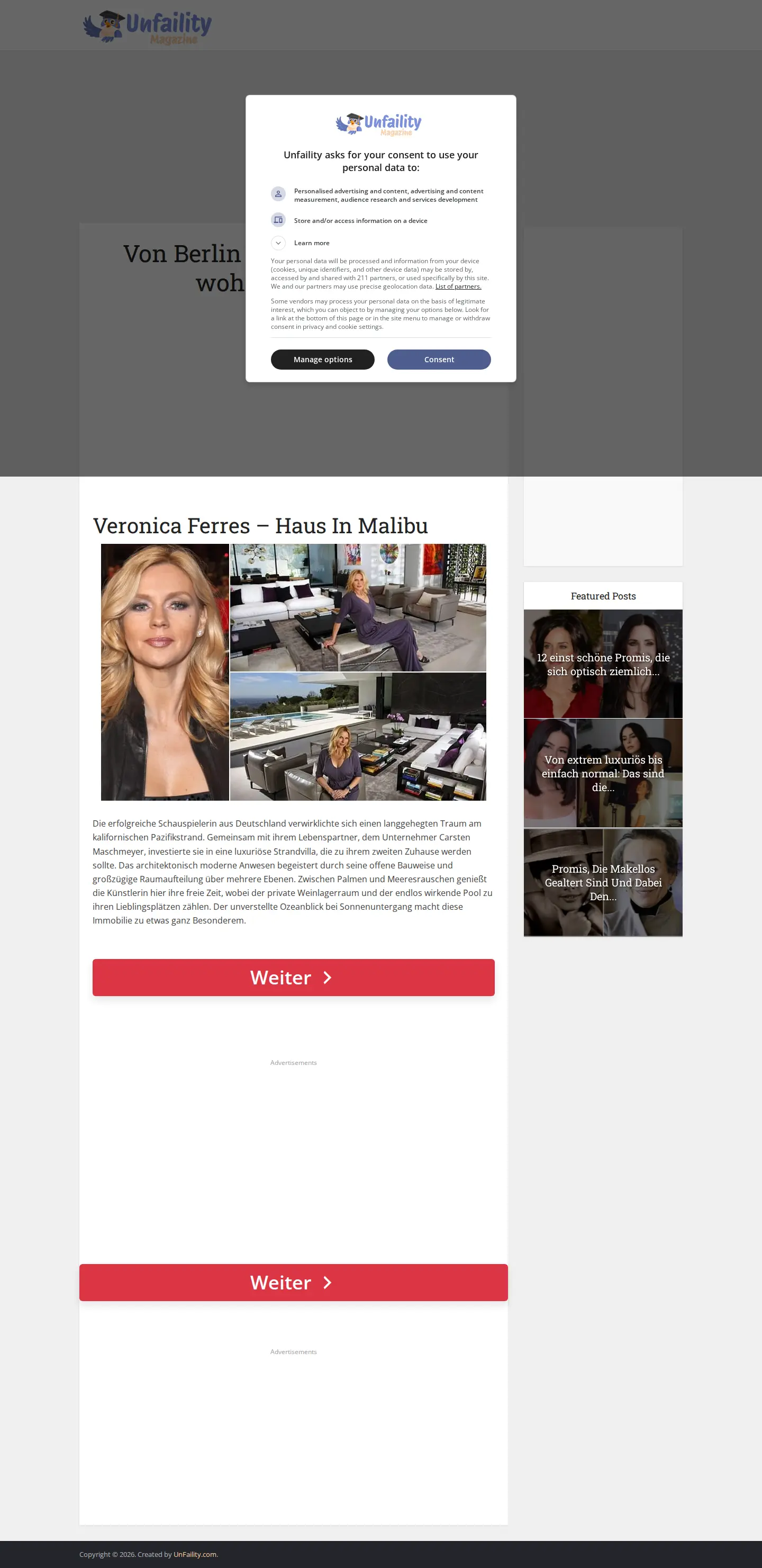 Landing page screenshot