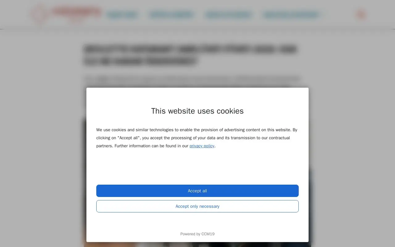 Landing page screenshot