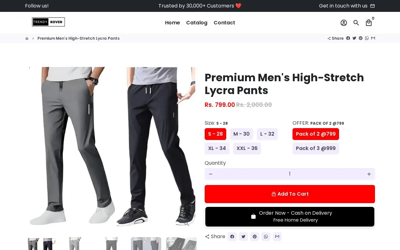 Landing page screenshot