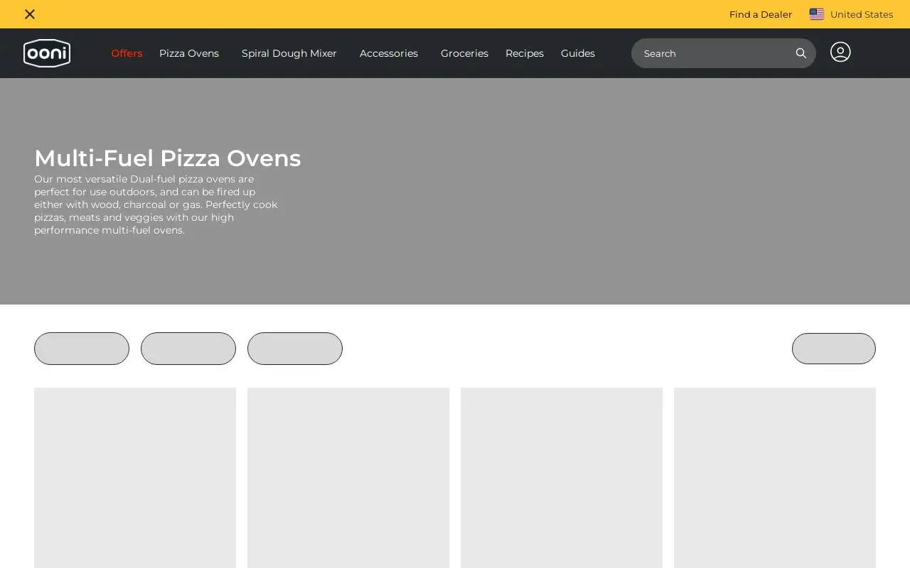 Landing page screenshot