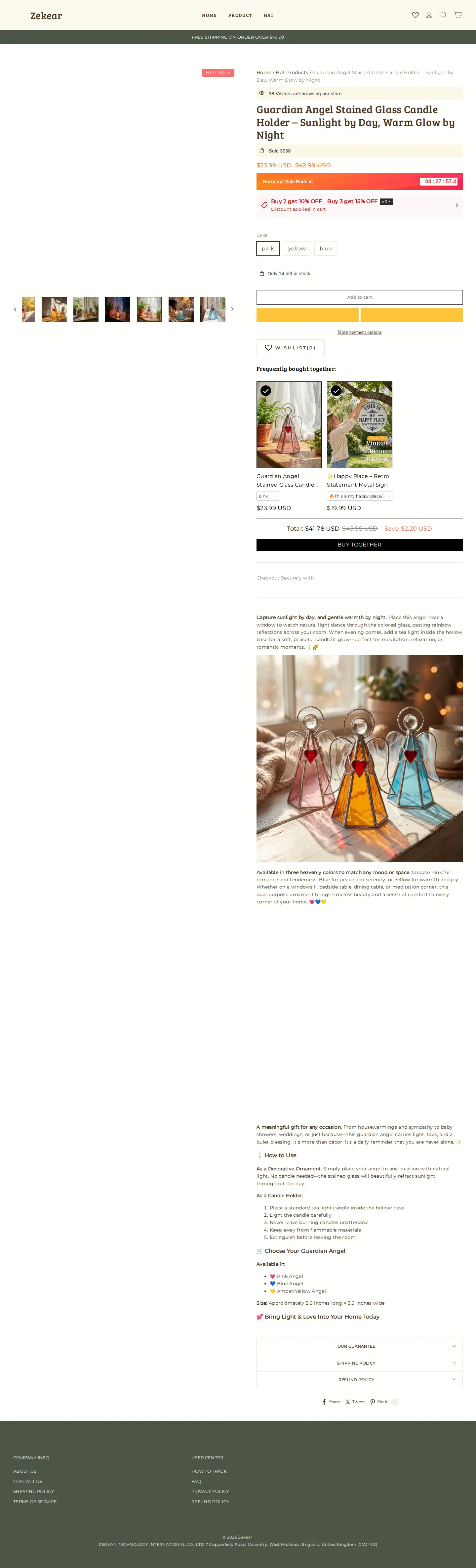 Landing page screenshot
