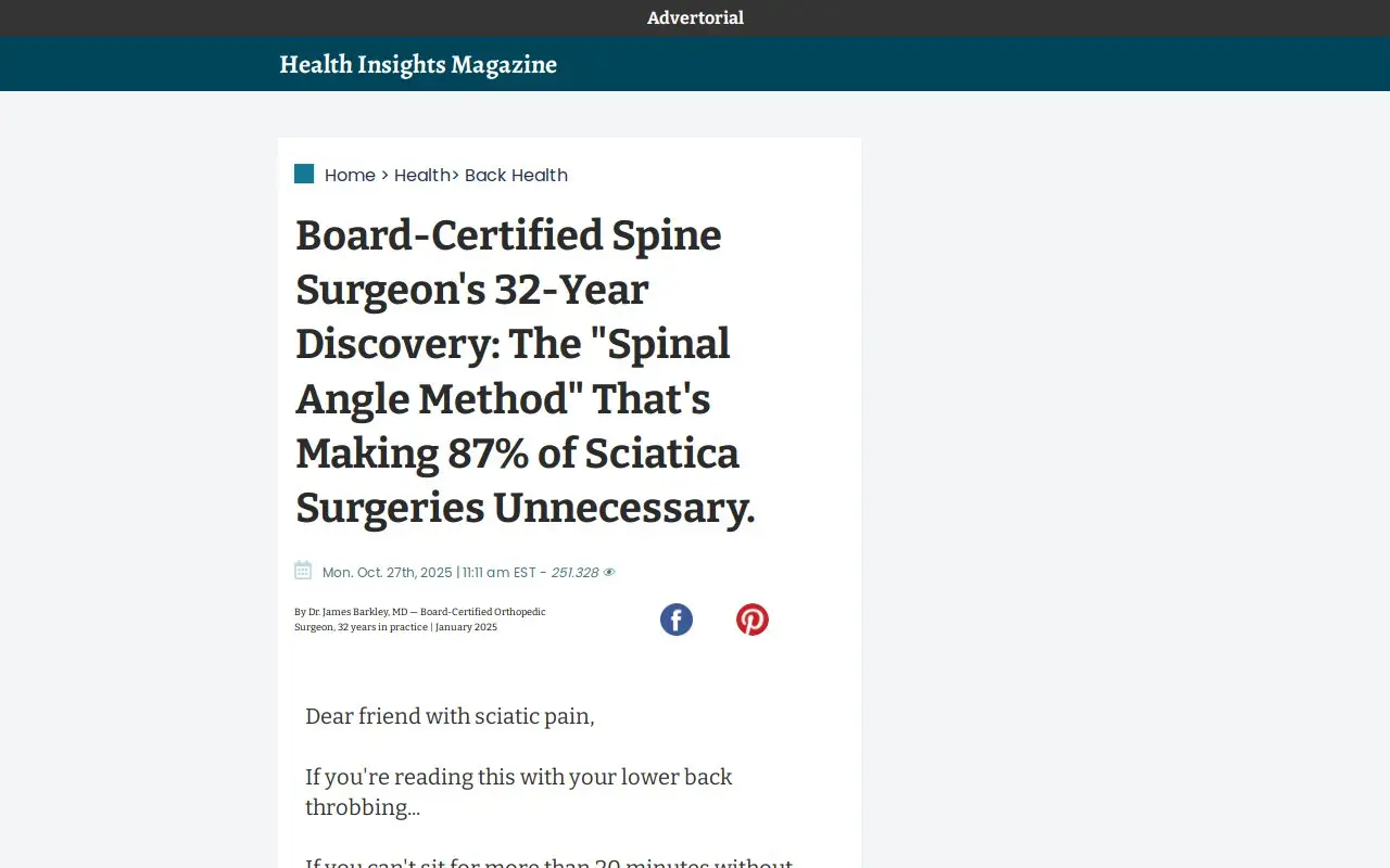 Landing page screenshot