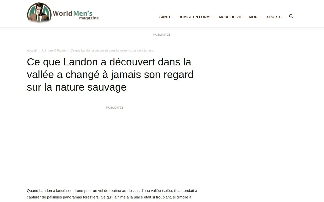 Landing page screenshot