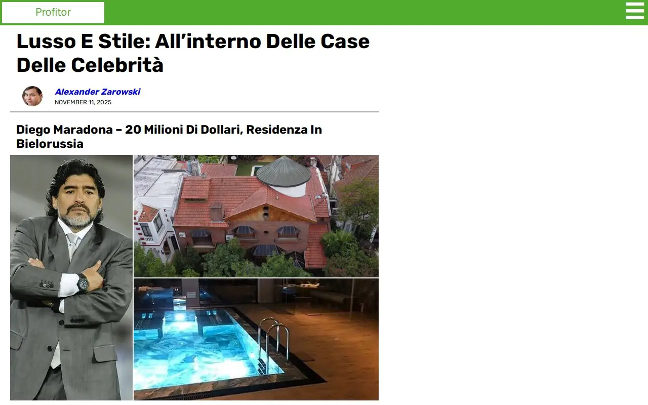 Landing page screenshot