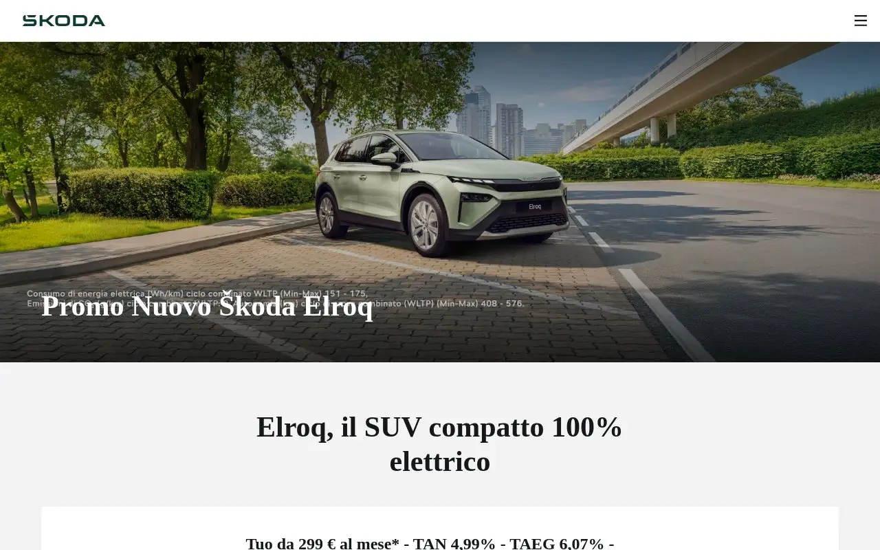 Landing page screenshot
