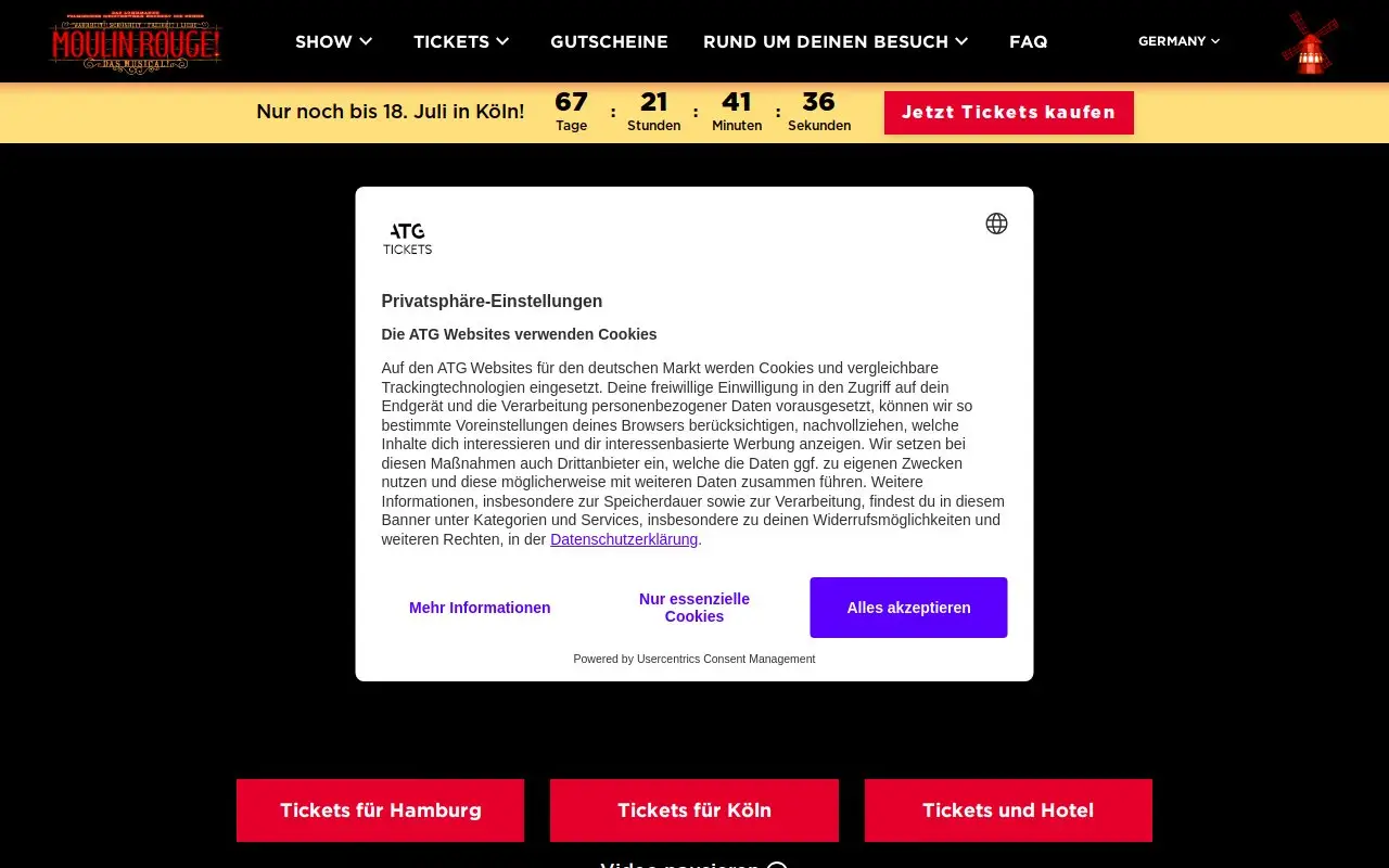 Landing page screenshot