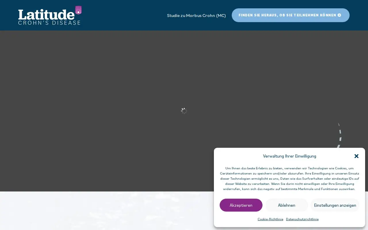 Landing page screenshot