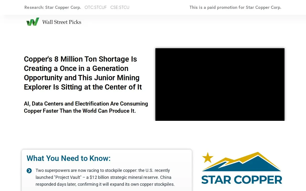 Landing page screenshot