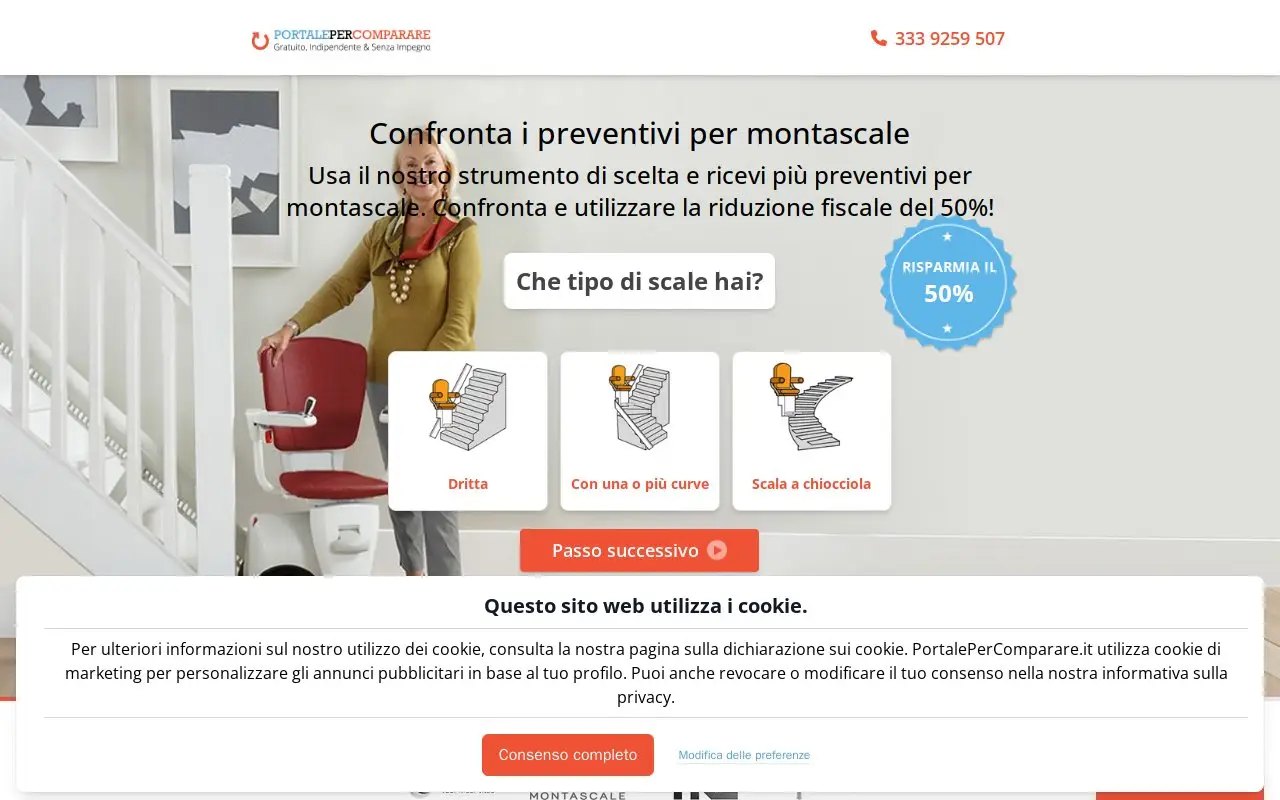 Landing page screenshot