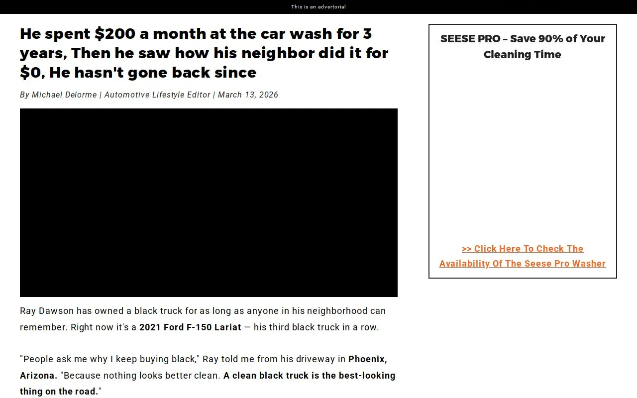 Landing page screenshot