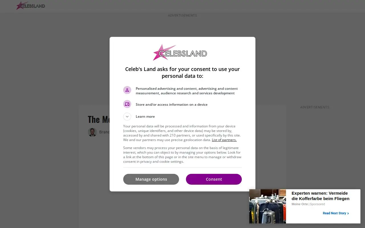 Landing page screenshot