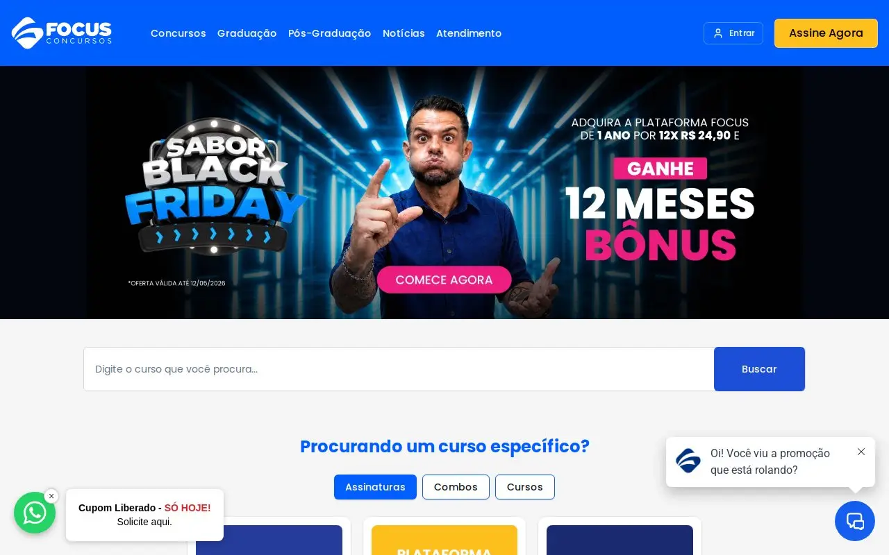 Landing page screenshot