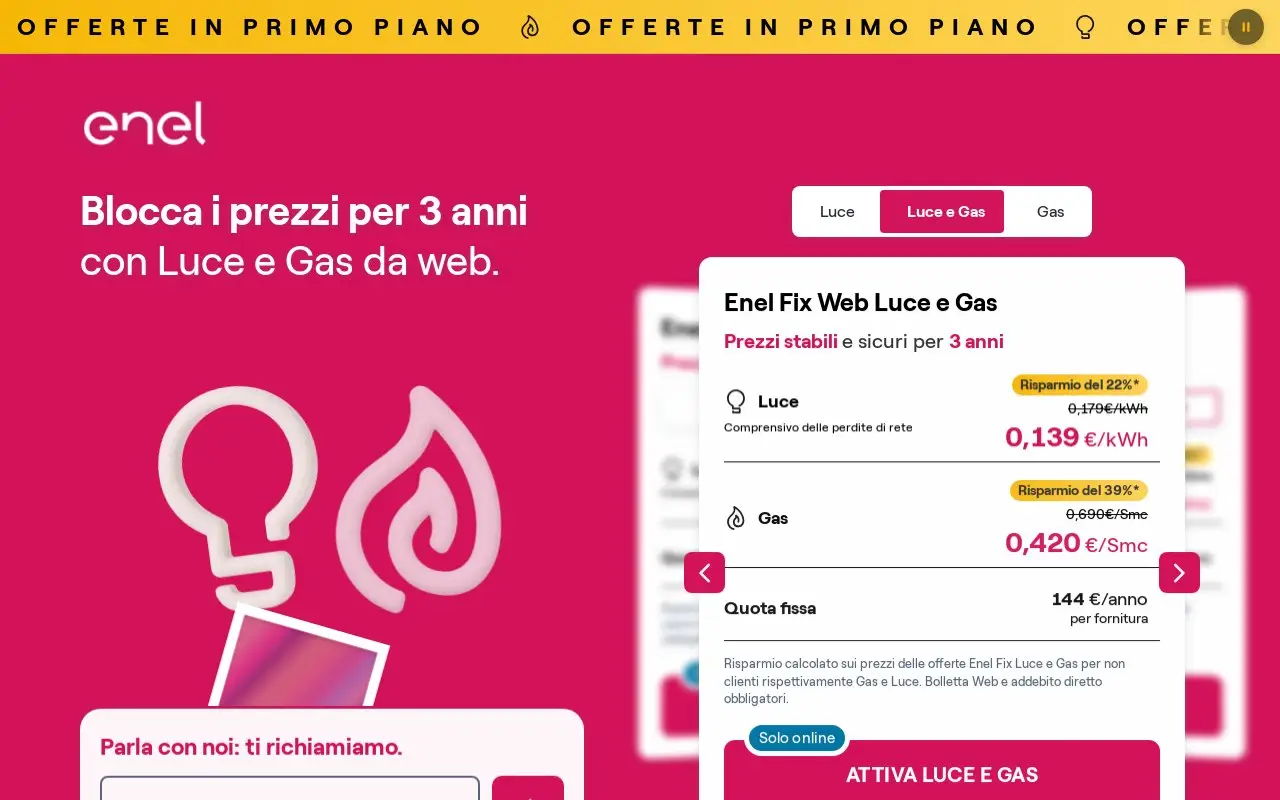 Landing page screenshot