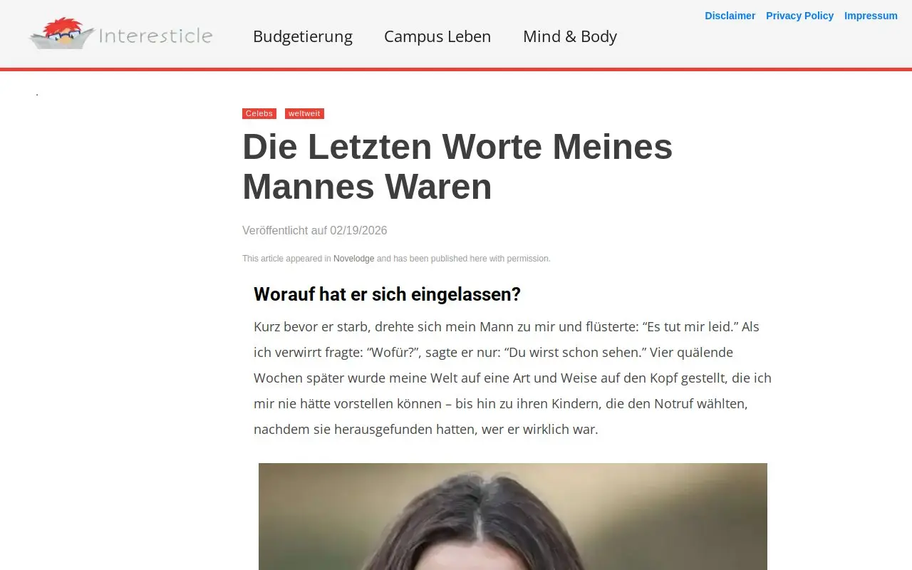 Landing page screenshot