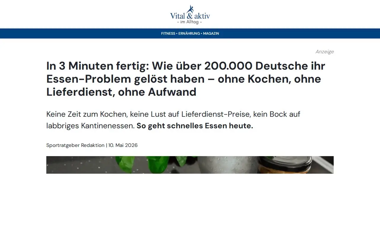 Landing page screenshot