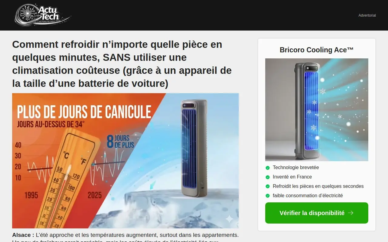 Landing page screenshot