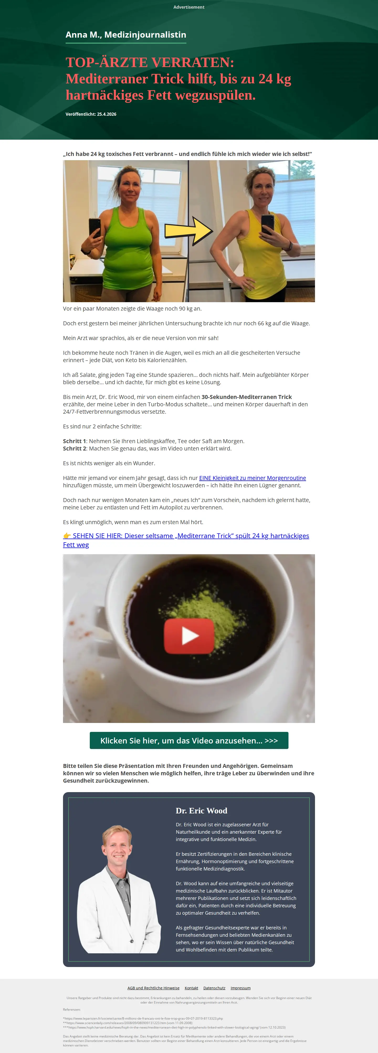 Landing page screenshot