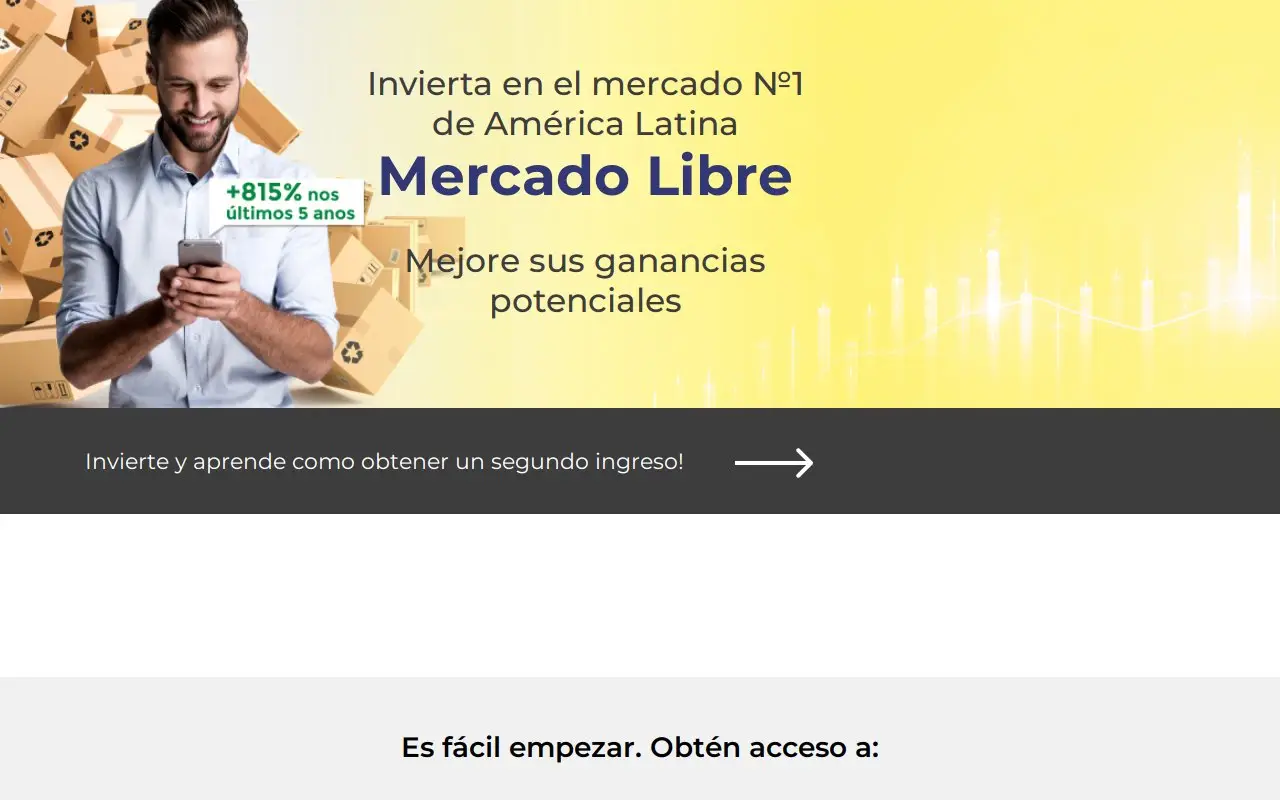 Landing page screenshot