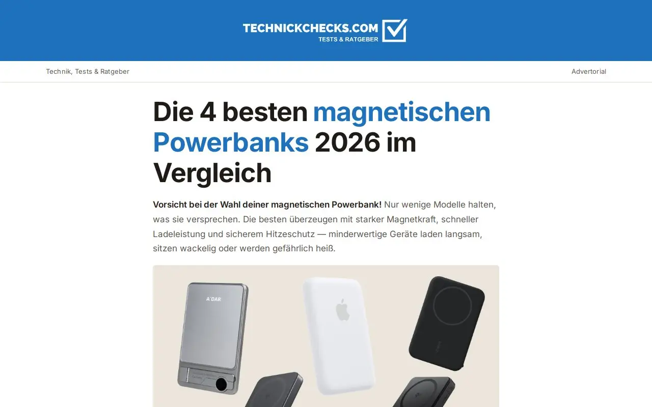 Landing page screenshot