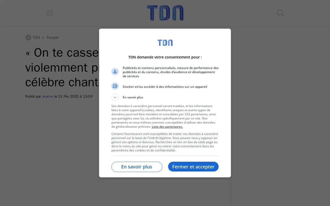 Landing page screenshot