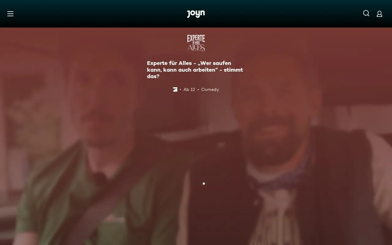 Landing page screenshot