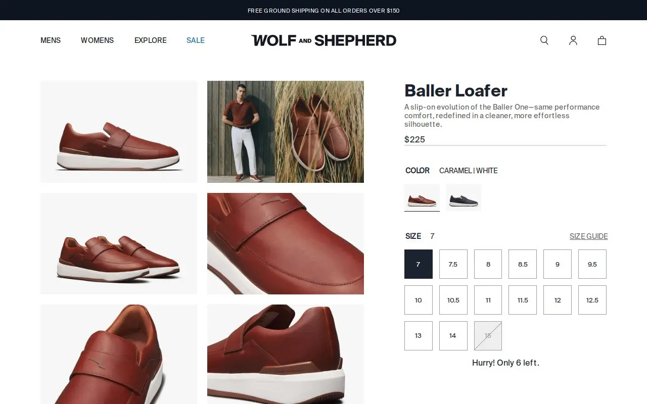 Landing page screenshot