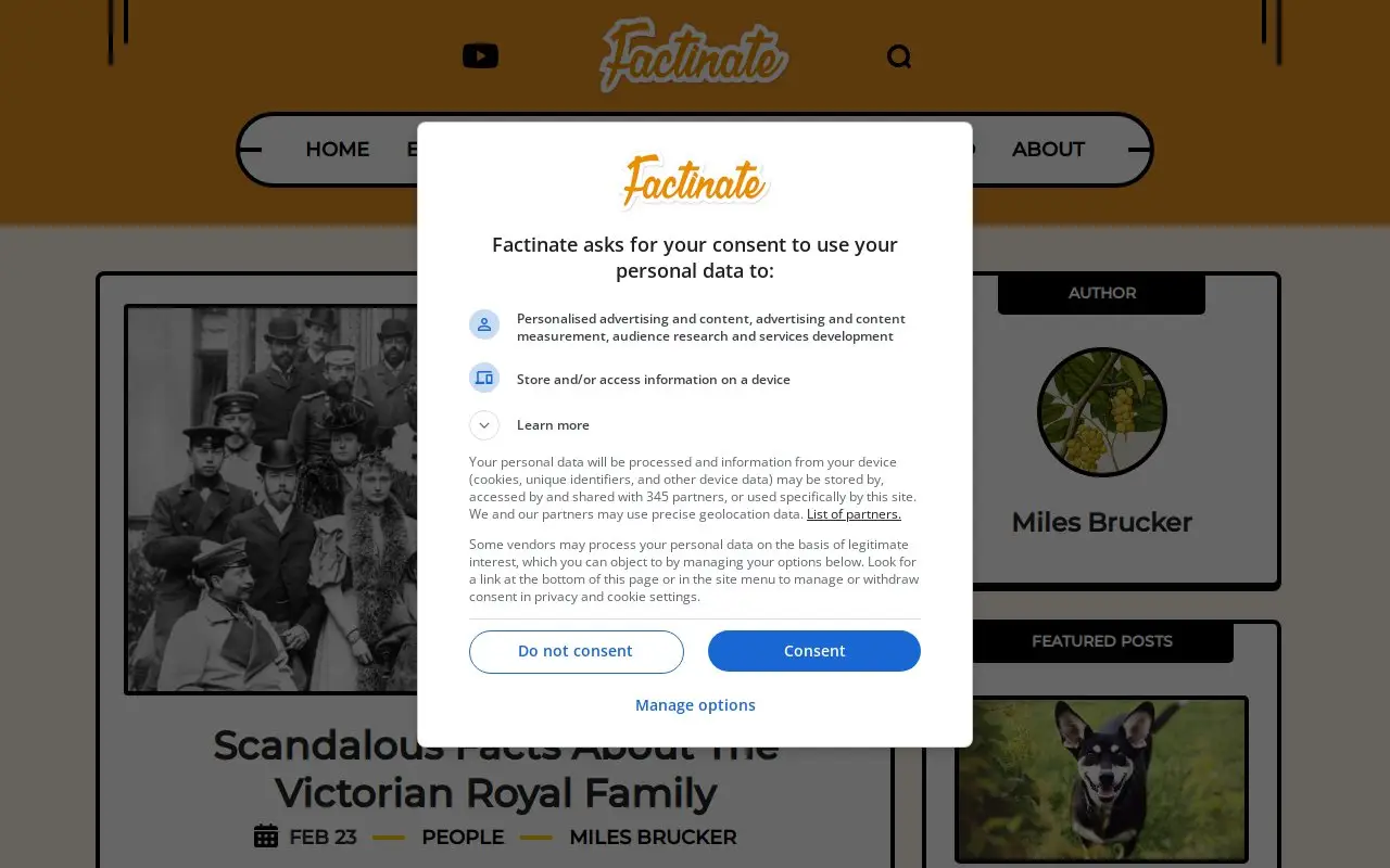 Landing page screenshot
